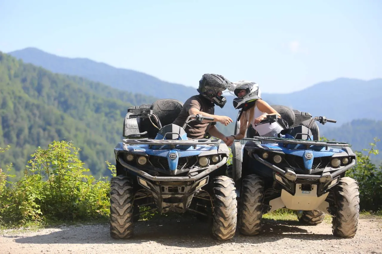 Mountain riding on ATVs
