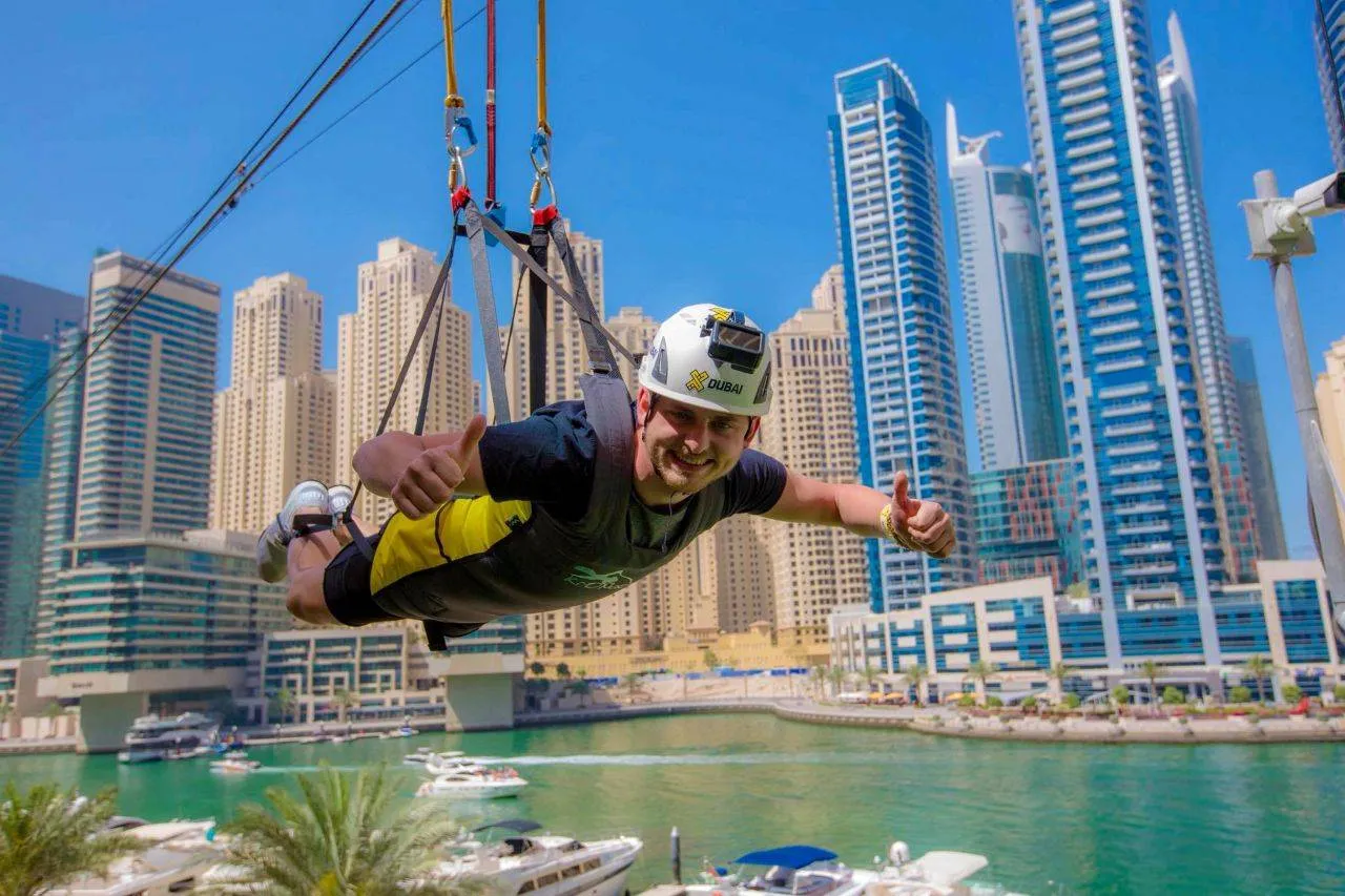 Thrilling XLine Dubai Marina Adventure